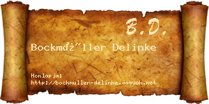 Bockmüller Delinke névjegykártya